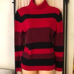 Liz Claiborne XL Sweater Red / Black